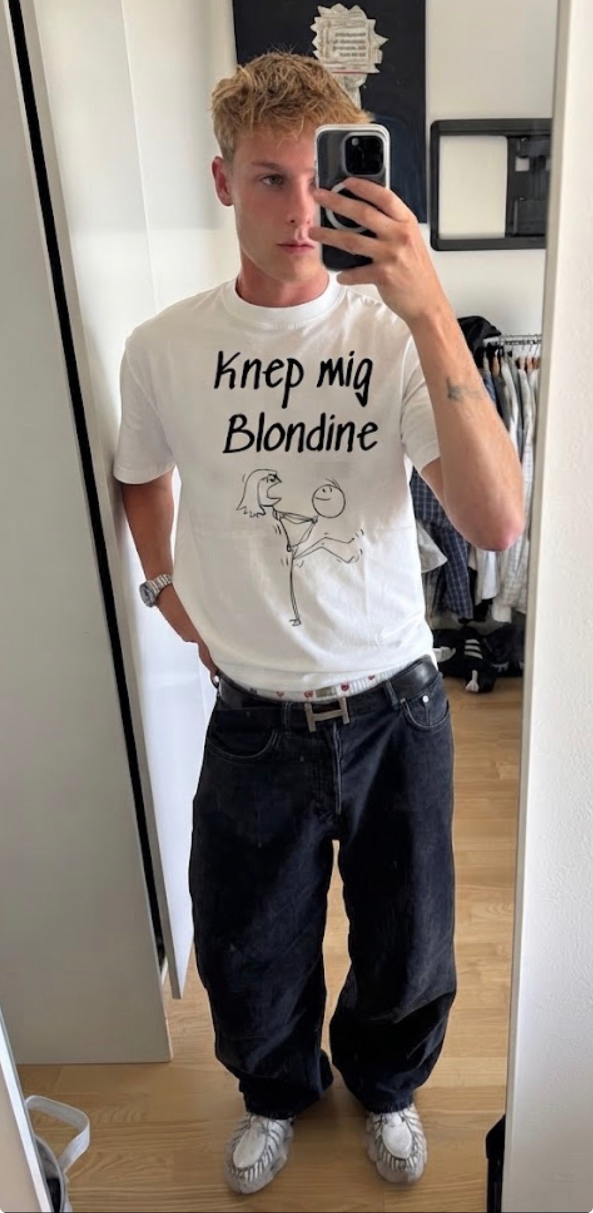 Knep mig blondine tee